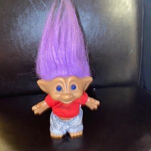3” RUSS TROLL DOLL I ❤️ TROLLS PURPLE HAIR